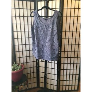 Lane Bryant Crochet Blue Tank Top